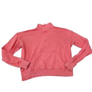 Aerie Pink Quarter-Zip Sweatshirt